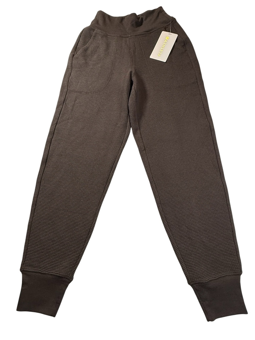 Athleta Luxe Waffle Jogger Brown Women’s XXS NWT